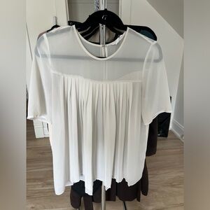 BCBGeneration White/Ivory Pleaded blouse